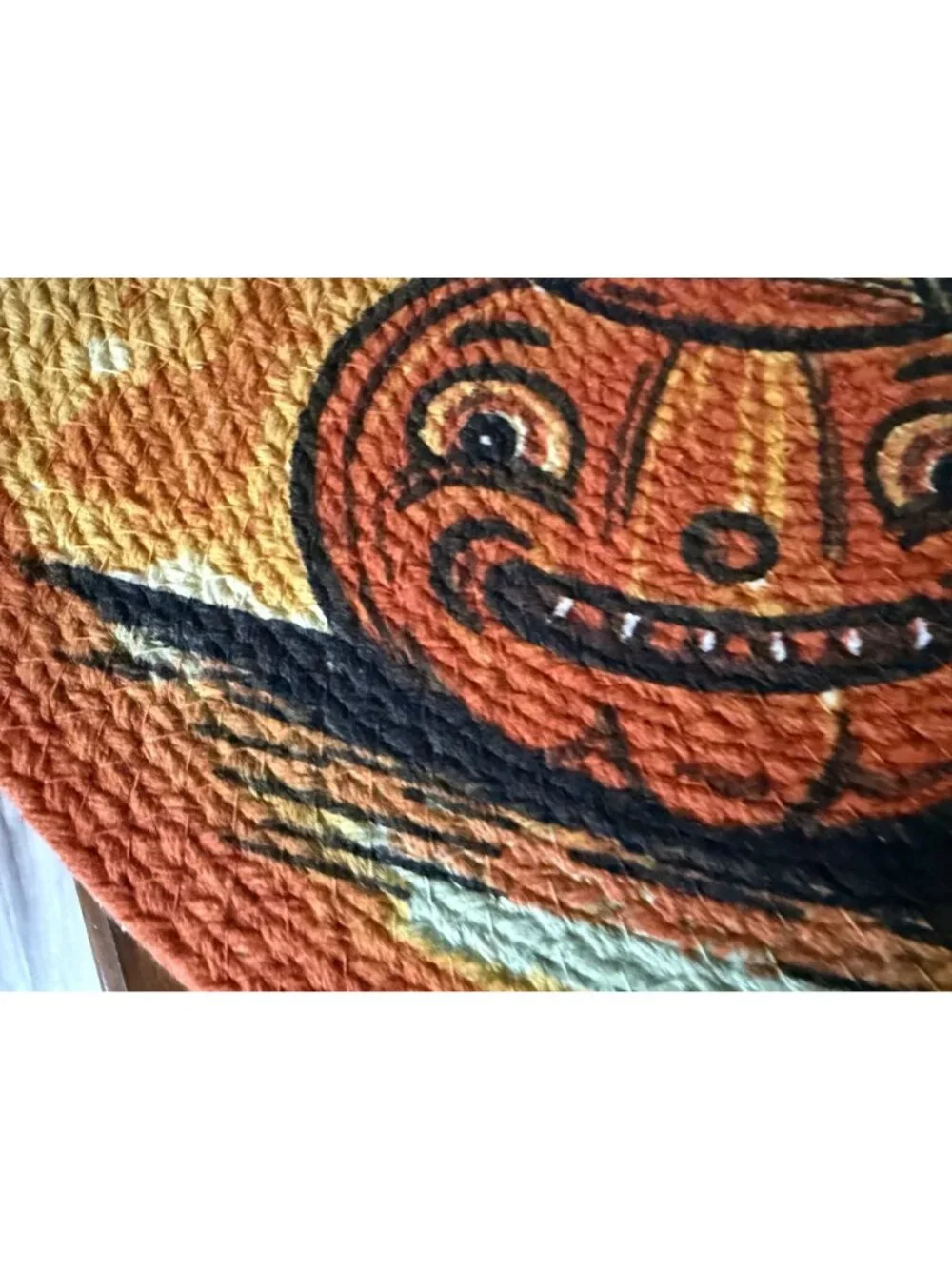 NWT 4 Johanna Parker Halloween Round Placemats Braided Cotton Fall  Pumpkin Crow